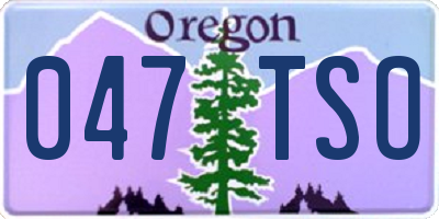 OR license plate 047TSO