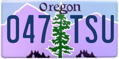 OR license plate 047TSU