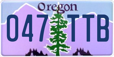 OR license plate 047TTB