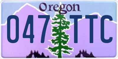 OR license plate 047TTC