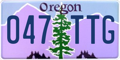 OR license plate 047TTG
