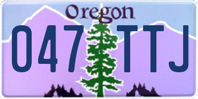 OR license plate 047TTJ