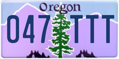 OR license plate 047TTT