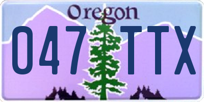 OR license plate 047TTX