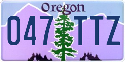 OR license plate 047TTZ