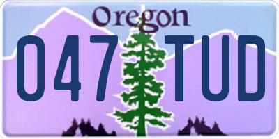 OR license plate 047TUD