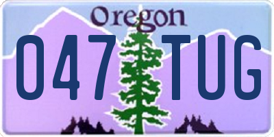 OR license plate 047TUG