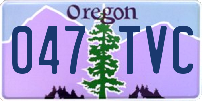 OR license plate 047TVC