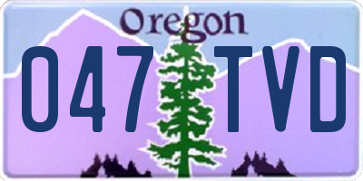 OR license plate 047TVD