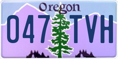 OR license plate 047TVH