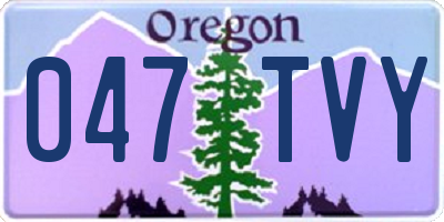 OR license plate 047TVY