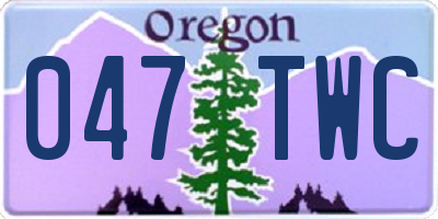 OR license plate 047TWC