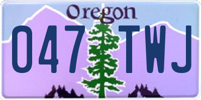 OR license plate 047TWJ