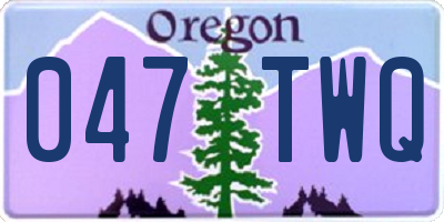 OR license plate 047TWQ