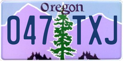 OR license plate 047TXJ
