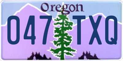OR license plate 047TXQ