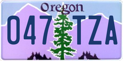 OR license plate 047TZA