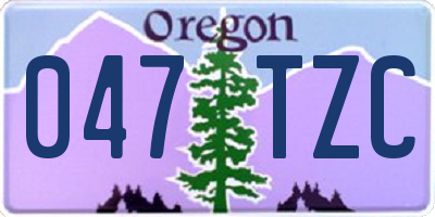 OR license plate 047TZC