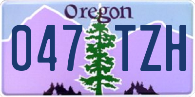 OR license plate 047TZH