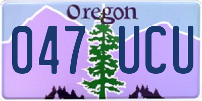 OR license plate 047UCU