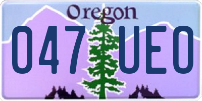 OR license plate 047UEO