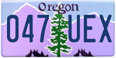OR license plate 047UEX
