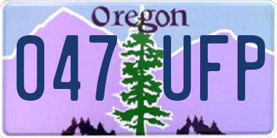 OR license plate 047UFP