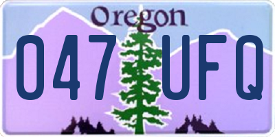 OR license plate 047UFQ