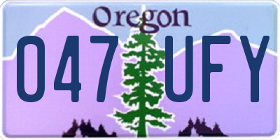 OR license plate 047UFY