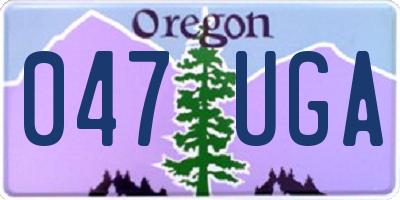 OR license plate 047UGA