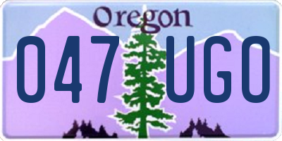 OR license plate 047UGO