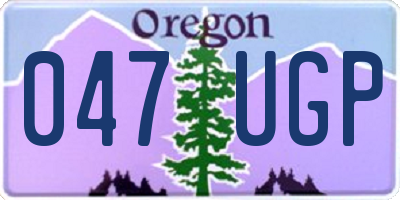OR license plate 047UGP