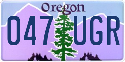 OR license plate 047UGR