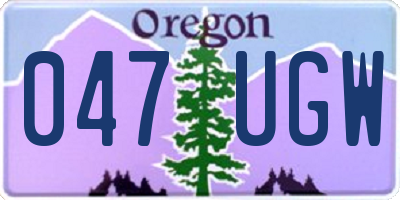 OR license plate 047UGW