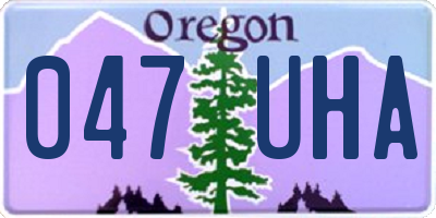 OR license plate 047UHA