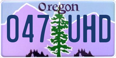 OR license plate 047UHD