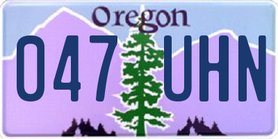 OR license plate 047UHN