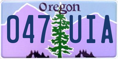 OR license plate 047UIA