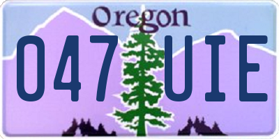 OR license plate 047UIE