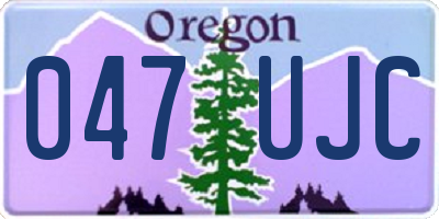 OR license plate 047UJC