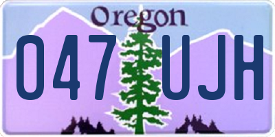 OR license plate 047UJH