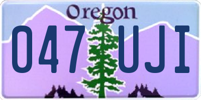 OR license plate 047UJI