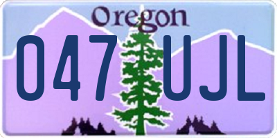 OR license plate 047UJL