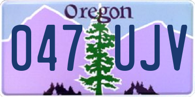 OR license plate 047UJV