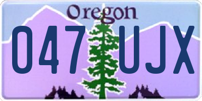 OR license plate 047UJX