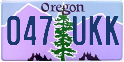 OR license plate 047UKK