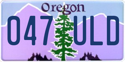 OR license plate 047ULD