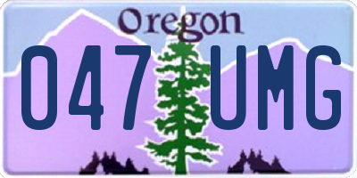 OR license plate 047UMG