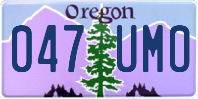 OR license plate 047UMO