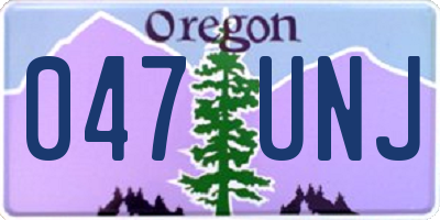 OR license plate 047UNJ
